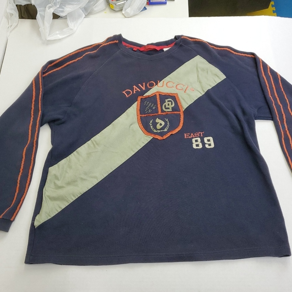 Vintage Davoucci Sweatshirt Mens XL 100% Cotton